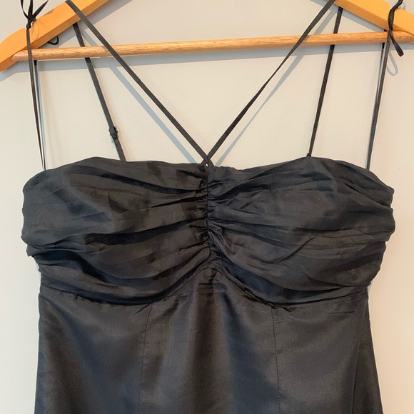 Black silk floral dress - Picture 9 of 12